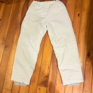 Girls white snow pants skiing insulated pants in girls XL